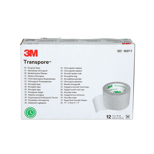 3M - Ruban Transpore 1 pouce Blanc | 3M-1527-1