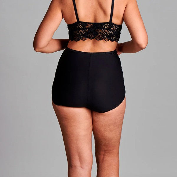 Cui Ostomy Shorty en coton taille haute avec poche twin pour femme couleur noir - taille 12 | CUI BS51