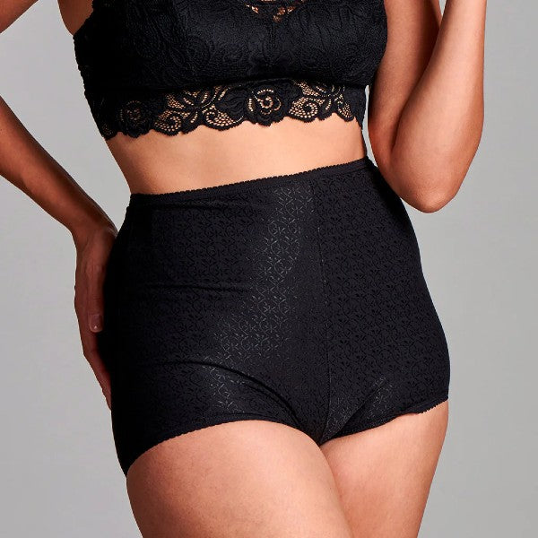 Cui Ostomy Shorty en coton taille haute avec poche twin pour femme couleur noir - taille 16 | CUI BS53