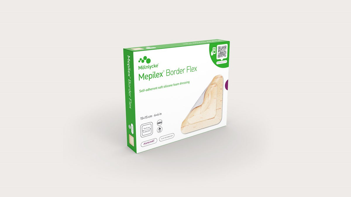 Mepilex Bordure Flex Lite Pansement mousse 10cm x 10cm | MOL 581300