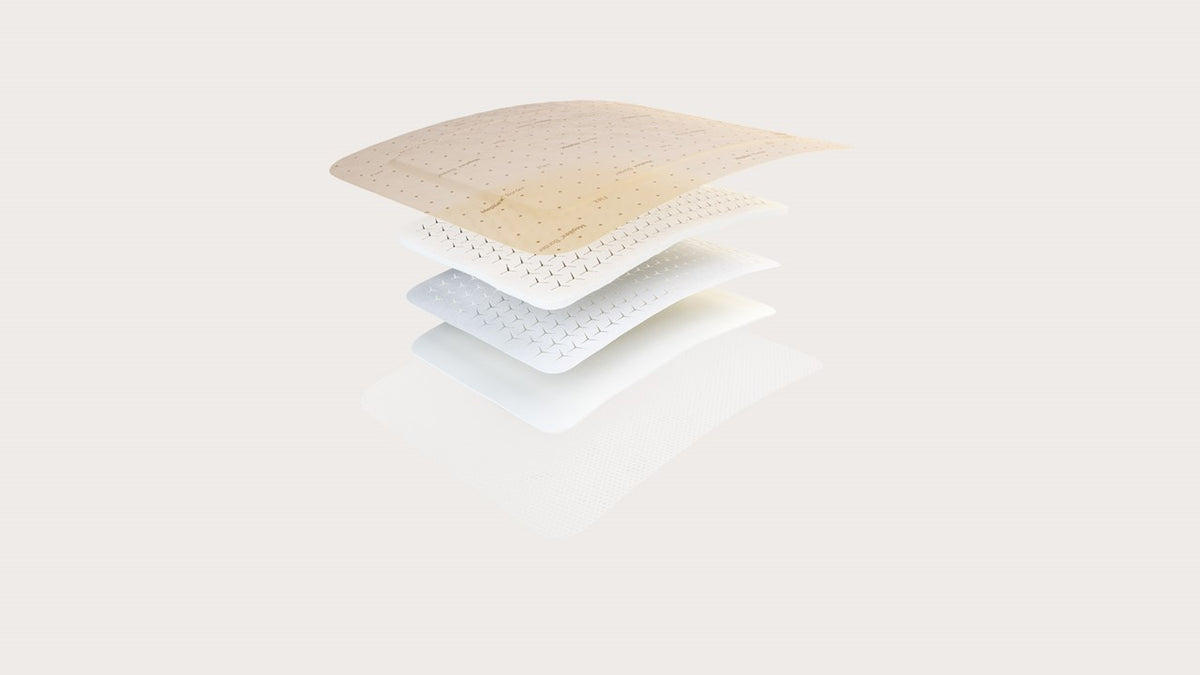 Mepilex Bordure Flex Lite Pansement mousse 10cm x 10cm | MOL 581300
