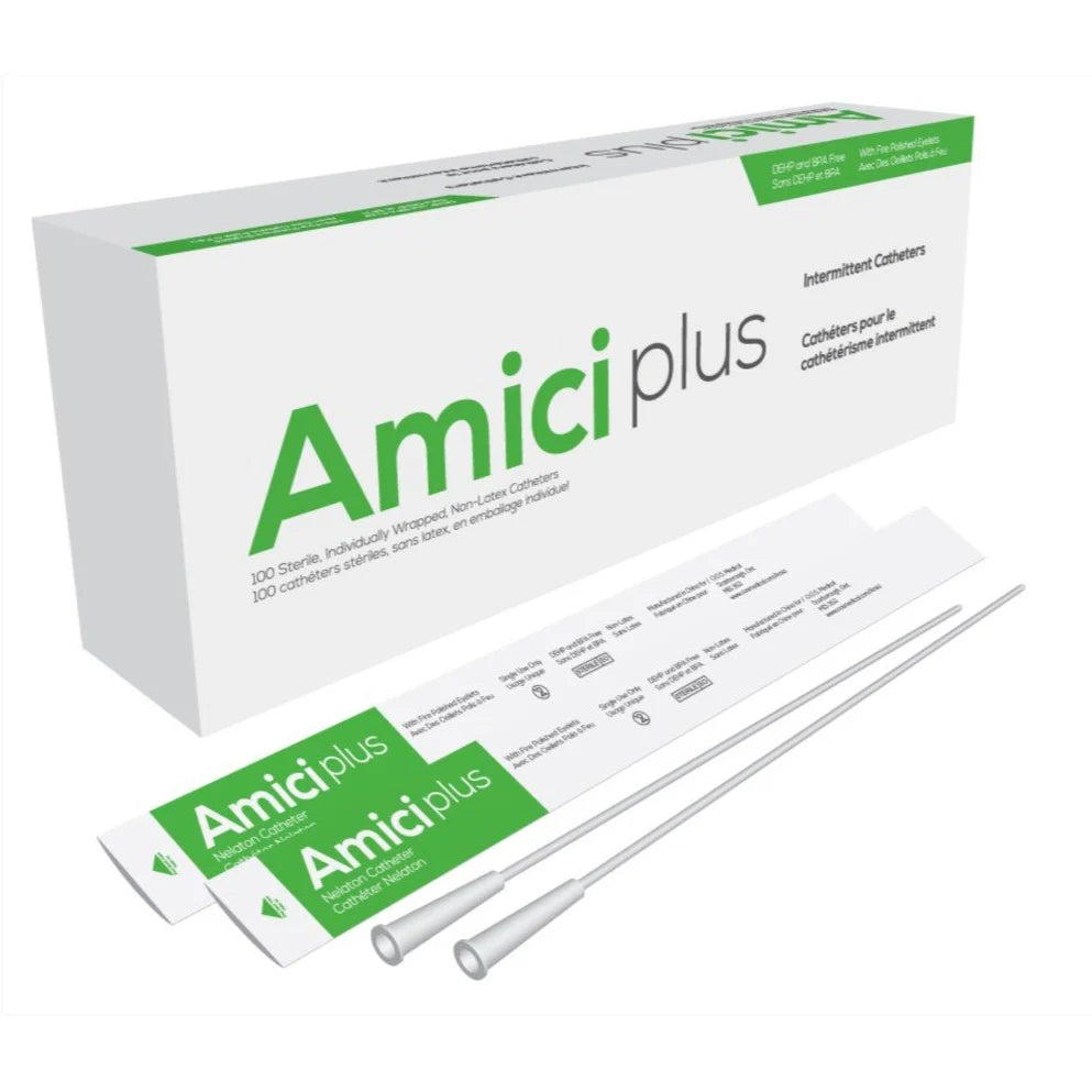 Cathéter intermittent Amici Plus pour homme - 14FR, 16'' long | OOS 5914