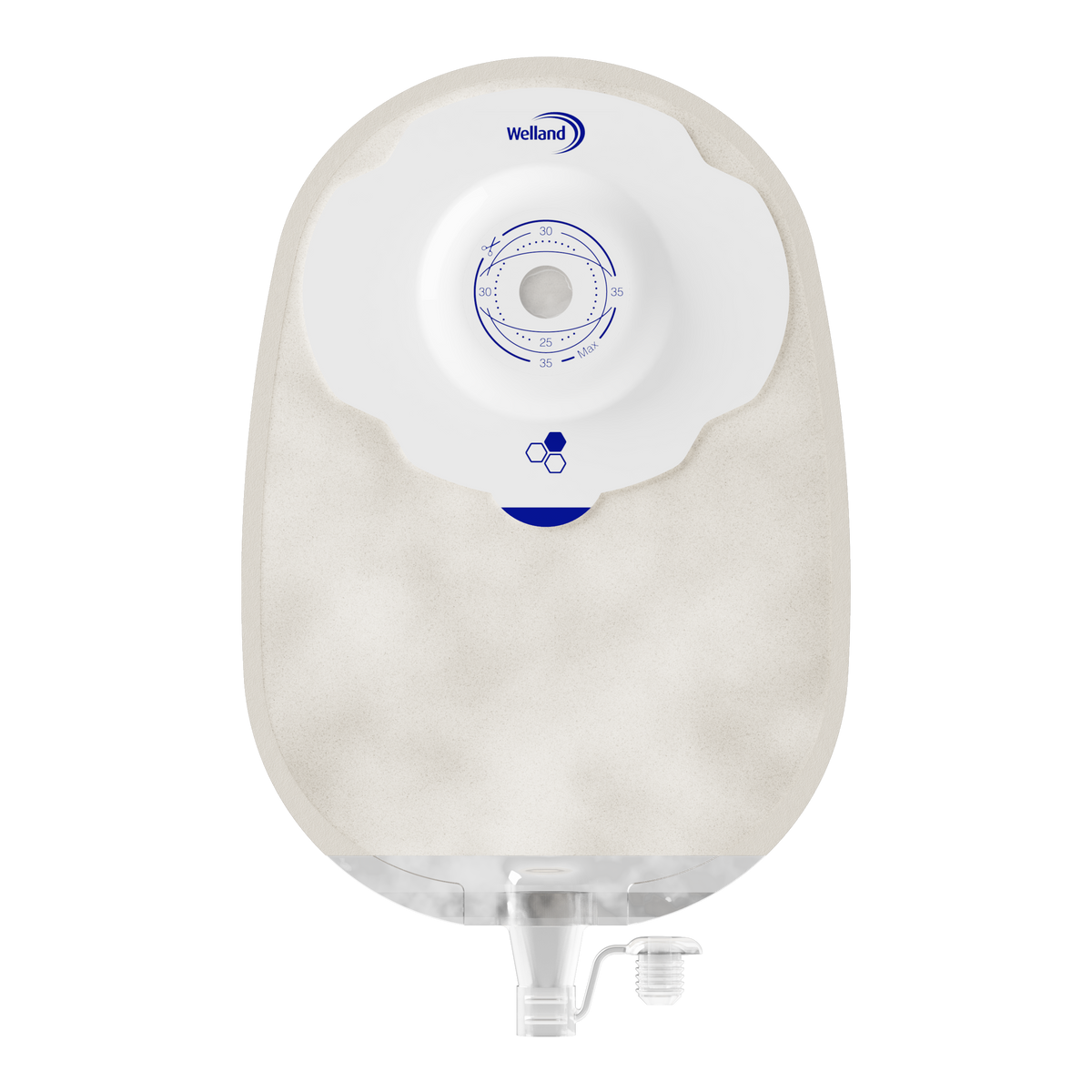 Aurum Plus, One-Piece Urostomy, Sand, Maxi, Starting Opening 13mm, Cuttable Up to 35mm | X1U1R236213