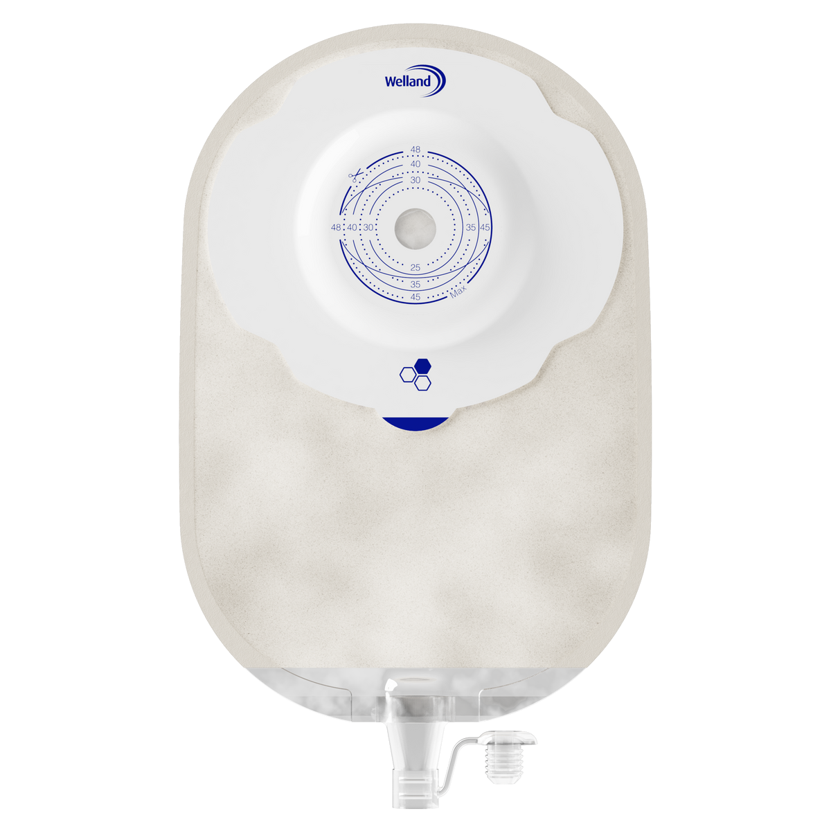 Aurum Plus, One-Piece Urostomy, Sand, Maxi, Starting Opening 13mm, Cuttable Up to 48mm | X1U1R236313