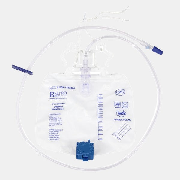 Sac de drainage avec valve de vidange anti-éclaboussure 2000 ml | UDB-7762000