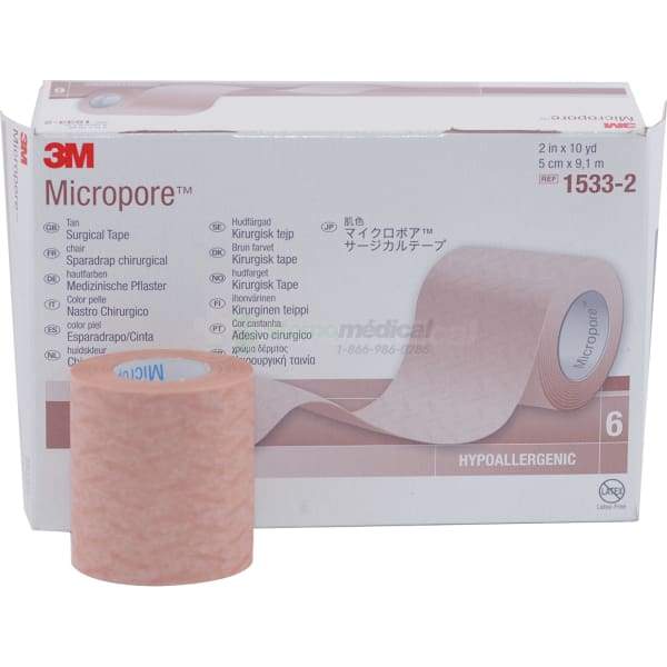 3M - Ruban Micropore - Beige Beige / 2po 3M
