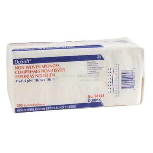 Compresse de gaze Dusoft non tissé 4 plis non stérile (200/paquet) Compresse Dusoft