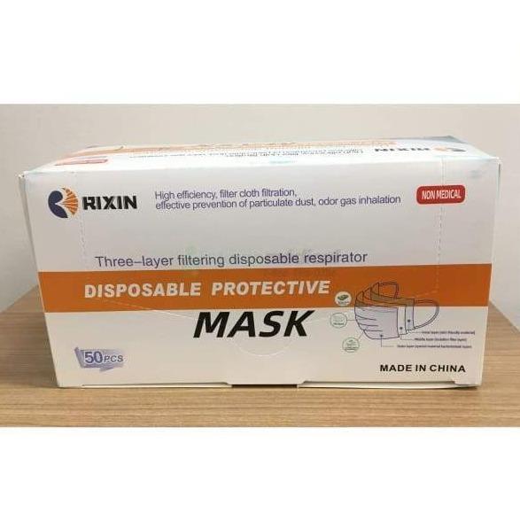 Masque protecteur jetable Rixin (50/bte) Masque Stomo Médical