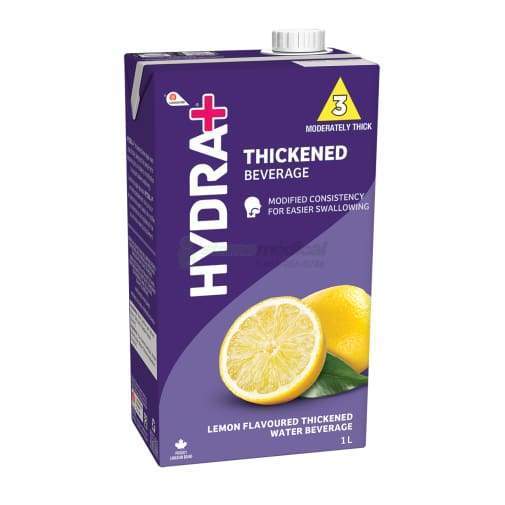 Oasis Hydra+ Eau Citronnée (12 x 1L) - IDDSI 2 et IDDSI 3 boissons épaissies Lassonde