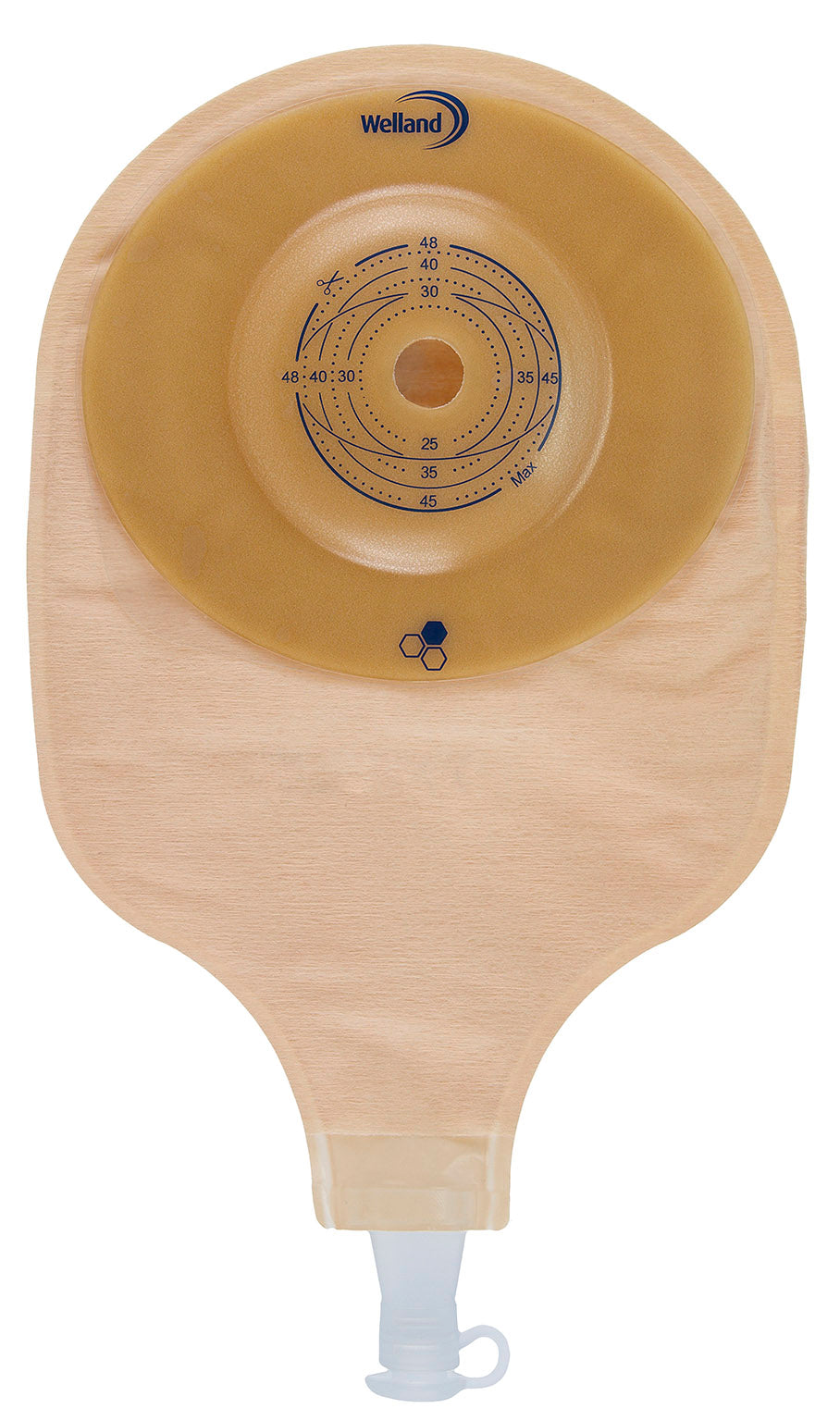 Aurum Profile, One-piece, Urostomy, Maxi, Beige, Starting Opening 13mm, Cuttable Up to 25mm | XMHCUS913