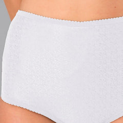 Culotte Cui Ostomy taille haute en coton avec poche pour femme couleur blanc - taille 16 | CUI CF23
