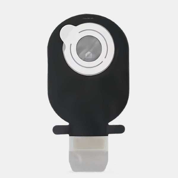 Drainable Pouch SenSura Mio Flex Black Narrow Outlet with Ileo Filter 50mm Coupling | CP-19784