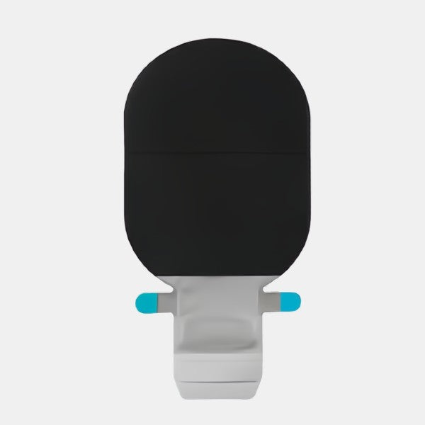 Drainable Pouch SenSura Mio Flex Black Narrow Outlet with Ileo Filter 50mm Coupling | CP-19784