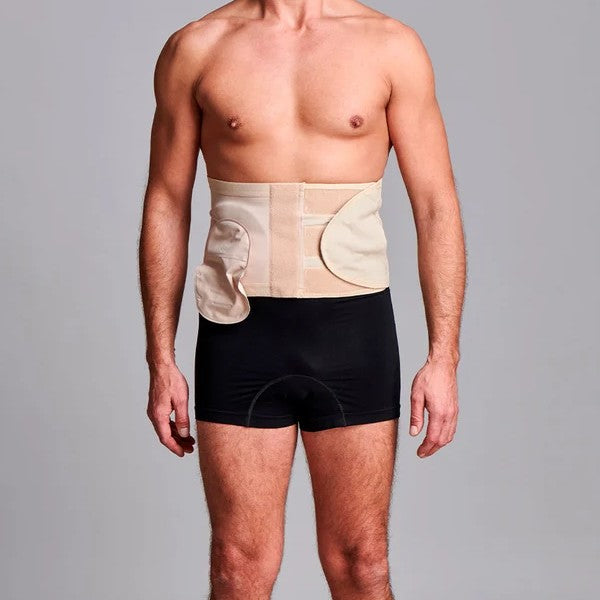 Ceinture de soutien pour hernie Fulcionel anti-roulis 20 cm poche à droite couleur beige - medium | CUI F912M/BGE