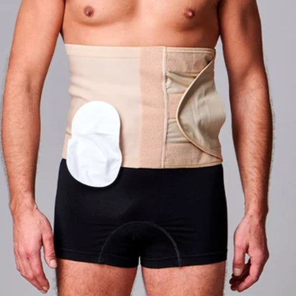 Ceinture de soutien pour hernie Fulcionel anti-roulis 26 cm poche à droite couleur beige - petit | CUI F923S/BGE