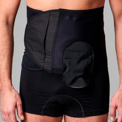 Ceinture de soutien pour hernie Fulcionel anti-roulis 26 cm poche à gauche couleur noir - medium | CUI F930M/BLK