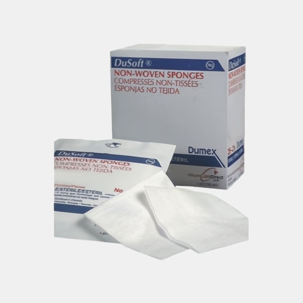 Compresse de gaze Dusoft non tissé 4 plis stérile 3 po x 3 po | DUP 84133