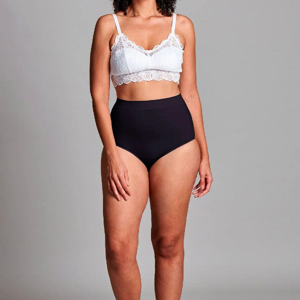 Fulcio seamless high-waist light support briefs for women in black - XXLarge/XXXLarge | CUI FG45
