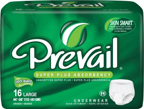 Sous-vêtement jetable Prevail super absorbant - large 44" - 58" | PVS-513