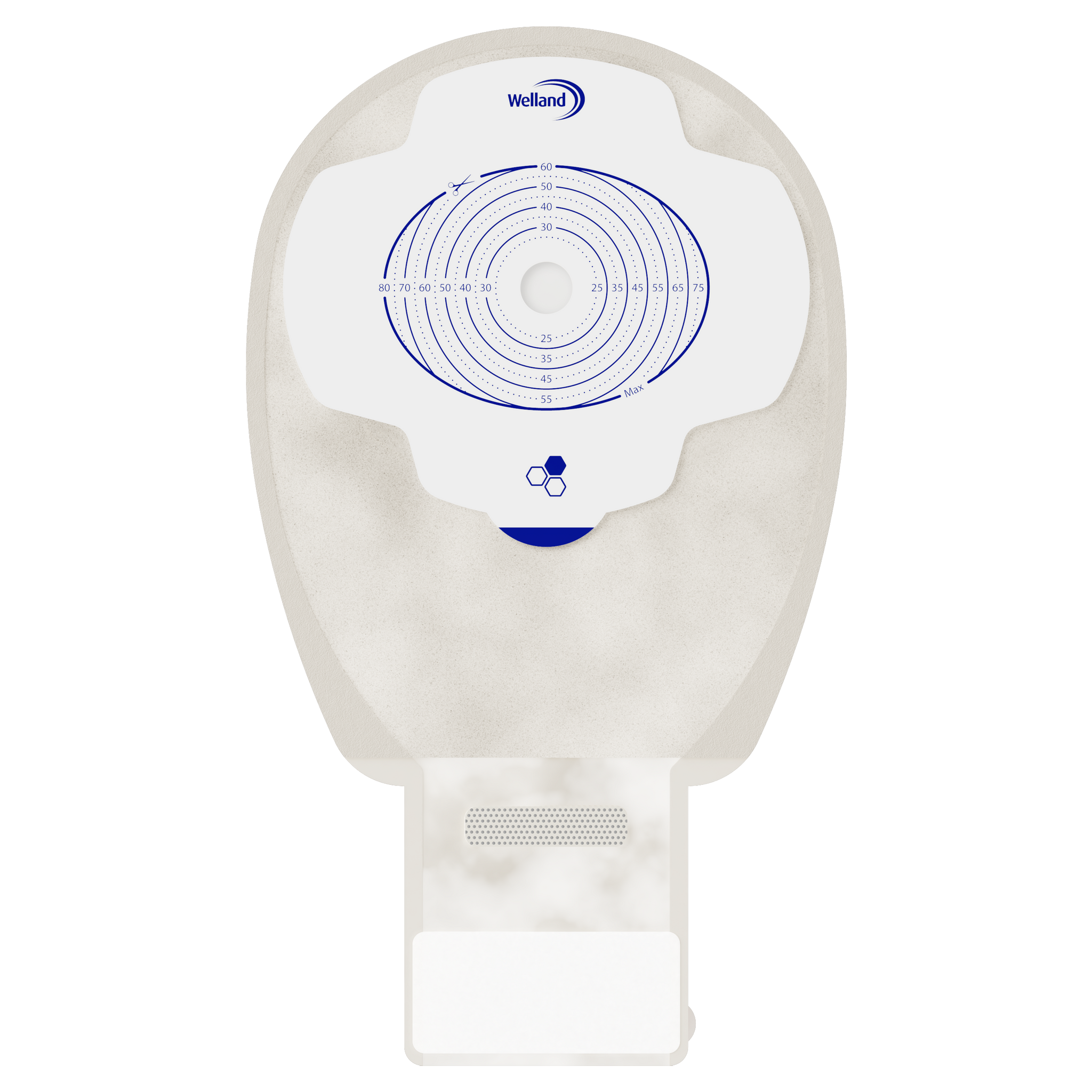 Aurum Plus, Une pièce -Vidables, Sacs Midi, Couleur Sable, Ouverture de Départ 13mm (60mm x 80mm) | X1D1A22S