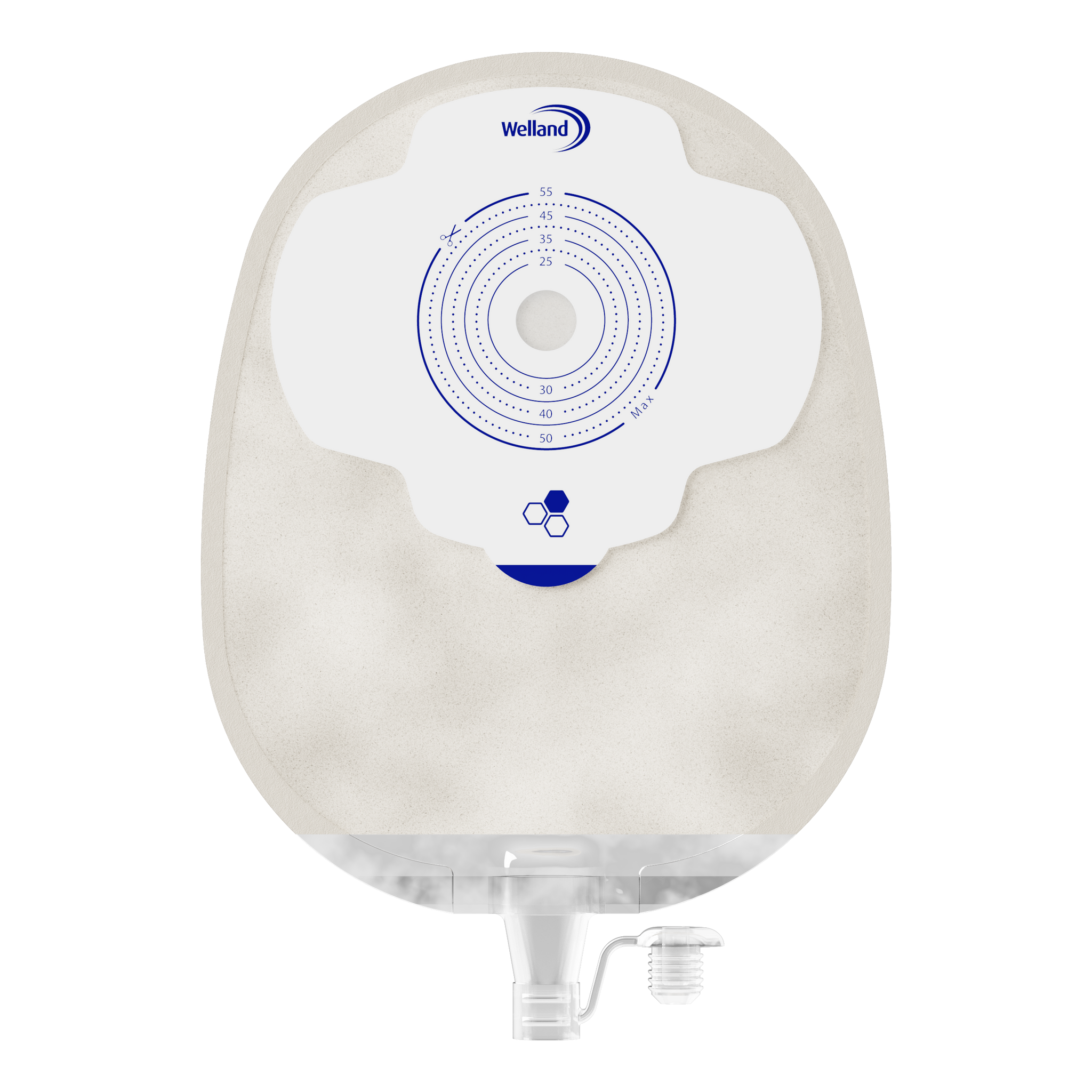 Aurum Plus, Une pièce -Urostomie, Sacs Midi, Couleur Sable, Ouverture de Départ 13mm - 55mm | X1U1E22S