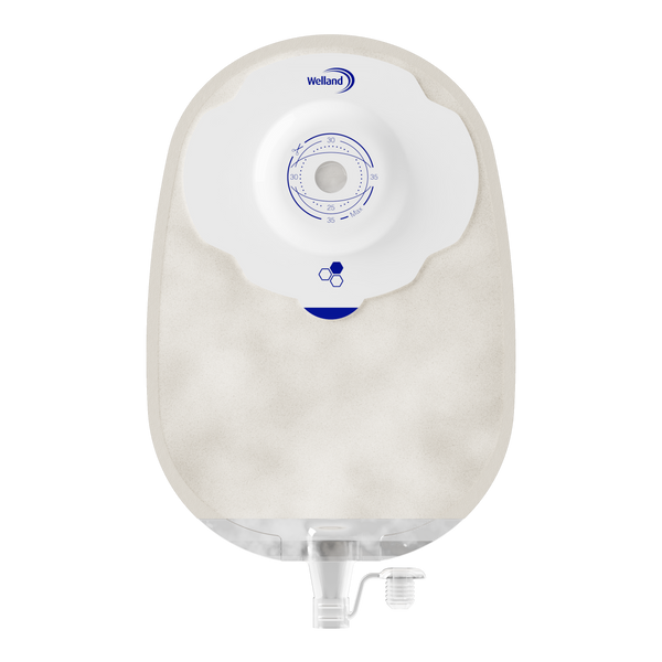 Aurum Plus, Une pièce - Urostomie, Sable, Maxi, Ouverture de Départ 13mm à Découper Jusqu'à 35mm | X1U1R236213