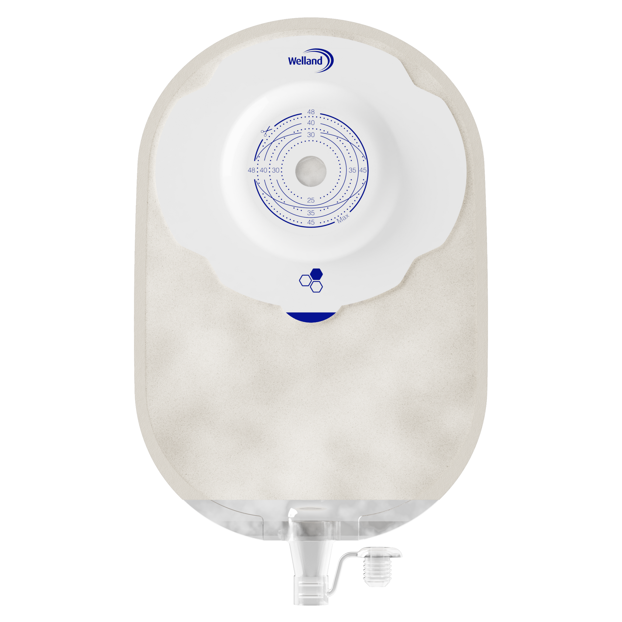 Aurum Plus, Une pièce - Urostomie, Sable, Maxi, Ouverture de Départ 13mm à Découper Jusqu'à 48mm | X1U1R236313