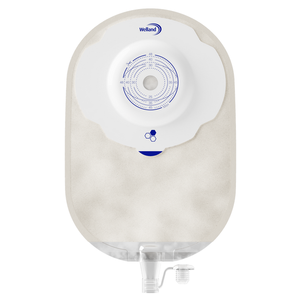 Aurum Plus, Une pièce - Urostomie, Sable, Maxi, Ouverture de Départ 13mm à Découper Jusqu'à 48mm | X1U1R236313