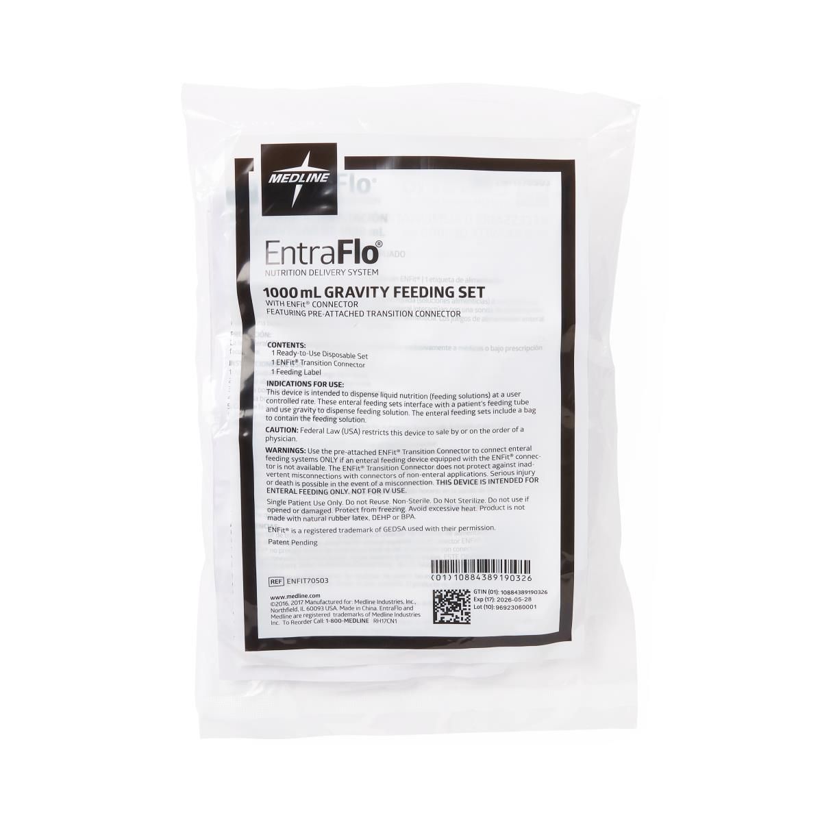Gravity feeder with ENFIT connector | ENFIT70503