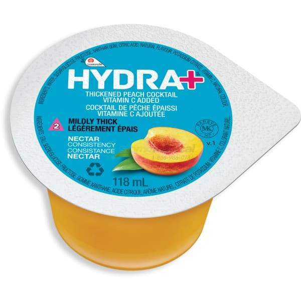 Oasis Hydra+ Pêche (24 x 118ml) - IDDSI 2 et 3 boissons épaissies Lassonde