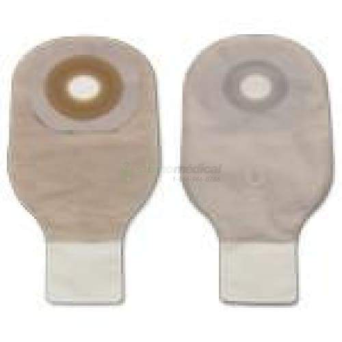 Sac vidable beige 9 (23 cm) une pièce Premier Flextend avec fermoir à clampe et champ protecteur plat précoupé Hollister