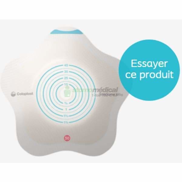 Sensura Mio Click précoupé 20mm concave (40mm 5/bte) Collerette Coloplast
