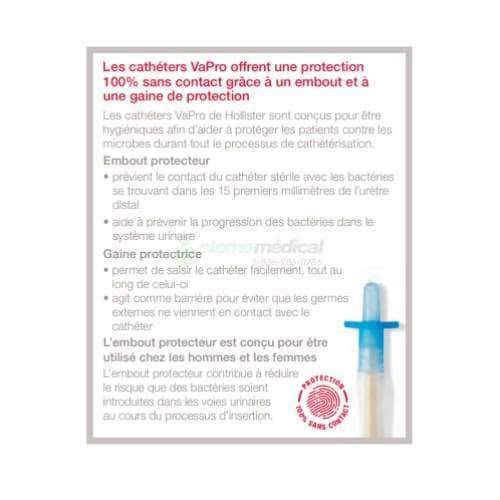 Système fermé avec sac collecteur intégré 1,000 ml VaPro Plus 100% sans contact (30/bte) Cathéters prélubrifiés Hollister